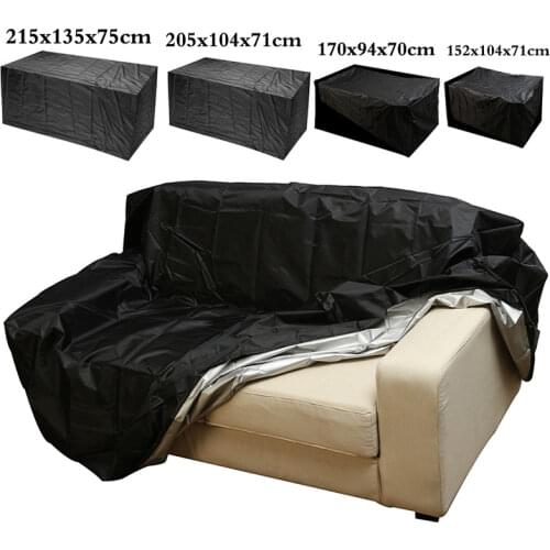 Outdoor Garden Furniture Rain Cover Waterproof Oxford Wicker Sofa Protection Set Garden Patio Rain Snow Dustproof Black Covers