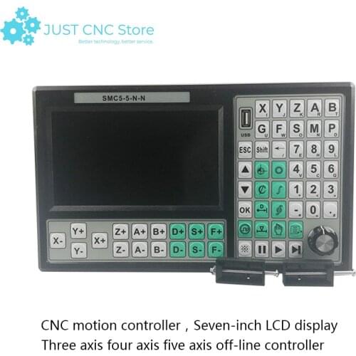 CNC controller instead of Mach 3 USB control Motion card Offline control 5 Axis 500KHz 7inch Screen 3d printing Wood machine