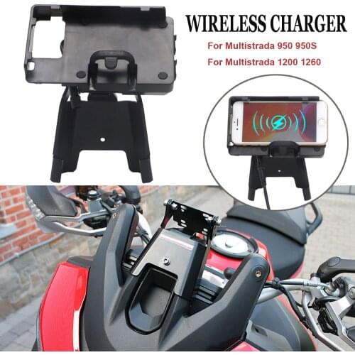 For Ducati Multistrada 1200 950 950S 1260 1260GT Motorcycle Stand Holder Smartphone Wireless Charging GPS Navigation Bracket