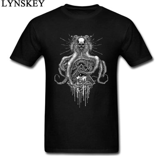 Skull Retro Cthulhu New Year Customized Family Mens T-shirt Cotton Lovers Short Sleeve Tops & Tees Unique