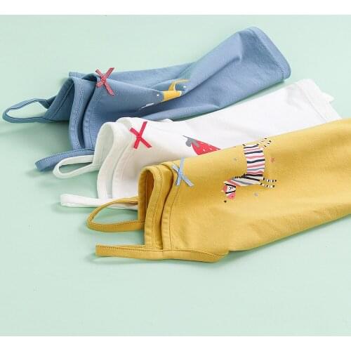 Childrens Vest Girl Wearing Girl Baby Sling Small Cotton Child Summer Baby Girl Thin Cute Comfortable Baby Striped Ribbed Top