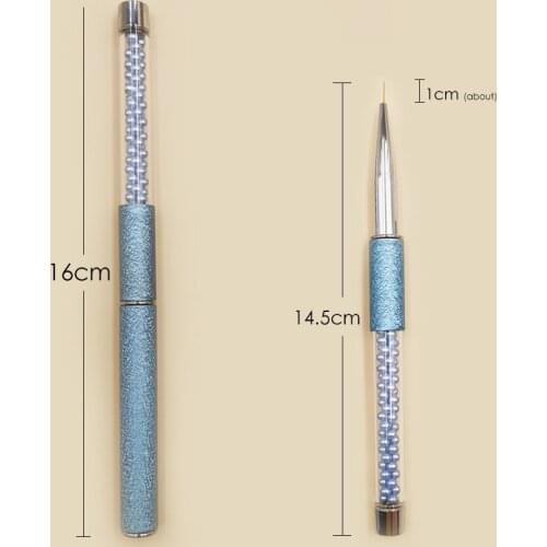 UV Gel Brush Liner Painting Pen Acrylic Drawing Brush for Nails Gradient Rhinestone Handle Manicure Nail Art Tool