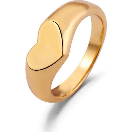 Korean Heart Ring Vintage Heart-shaped Rings For Women European And American Temperament Geometric Index Finger Ring A21