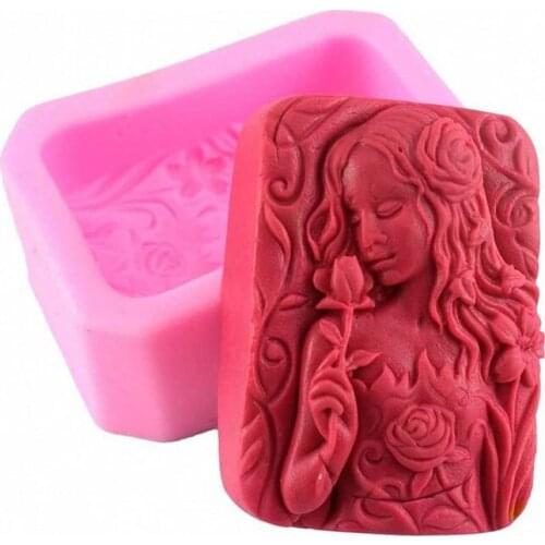 Beauty Pattern DIY Handmade Soap Molds Craft Art Silicone Soap Mold Craft Molds Craft Art Silicone Mold for Soap Making