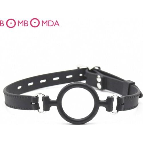 HOT Black Silicone Band Sexy Ball Open Mouth Gag Oral Fixation Adult Games For Couples Flirting Toys