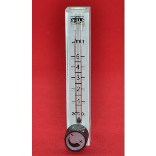 LZQ-7 0.5-5LPM air flow meter (H=120mm gas flow meter)with control valve for Oxygen conectrator ,it can adjust flow