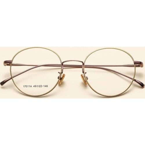 Metal Glasses Frame Filigree Rounded Flat Mirror, Korean Version of the Round Frame Glasses Frame