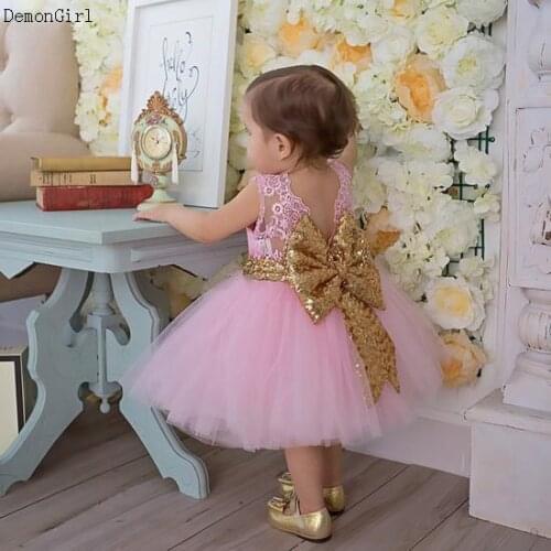 Fancy Baby Girl Princess Dress Girls Kids Sleeveless Sequins Party Birthday Baptism Dress For Girl Summer Dresses