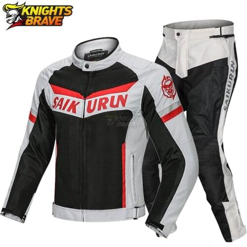 Motorcycle Jacket Breathable Mesh Moto Jacket Protective Gear Motorcycle Suit Motorbike Clothing Set Reflection Chaqueta Moto