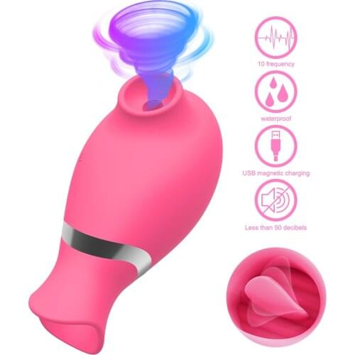 New Sucking Vibrators for Women 7 Speeds Nipple Sucker Vibrator Clitoris Stimulator Licking Tongue for Adults Sex Toys Sex Shop