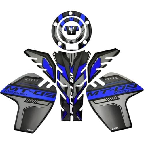 NEW Motorcycle Gas Fuel Tank Pad & Tank Cap Stickers & Tank Cover Wheel Sides Decals For Yamaha MT09 MT-09 2014-2020