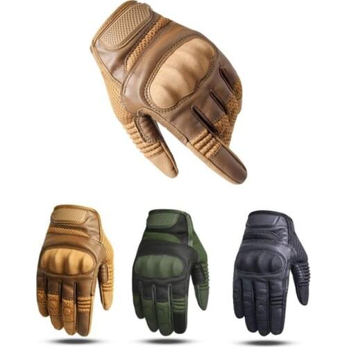 Touchscreen PU Leather Gloves Riders Motorcycle MTB Motos Motocross Enduro Cycling Protective Gear Glove Full Finger Outdoor