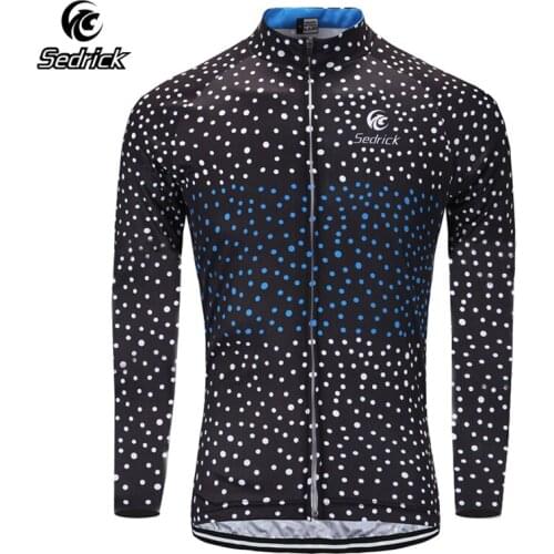 Sedrick Black Long Sleeve Pro MTB Bike Jerseys Road Bicycle Team Cycling Jersey Maillot Ciclismo Shirts Cycling Clothing for Men