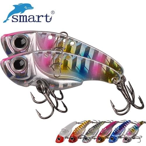 SMART VIB Bait 5.2g/7.3g/11g Full Metal Fishing Lures With Snap Sinking Vibration Iscas Artificiais Para Pesca Tying Swimbait