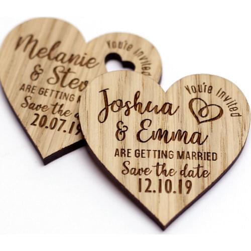 Save the date magnets, wedding save the dates, wooden save the date magnets, engraved wedding magnets, rustic save the dates