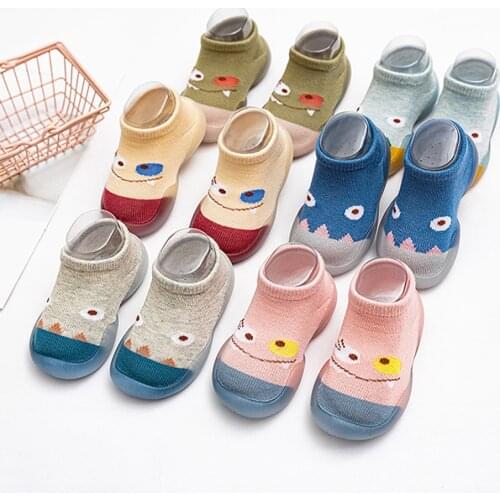 Baby Boys Girls Thick Terry Socks Baby Toddler Socks Doll Cartoon Non-slip Newborn Socks Children Floor Socks Keep Warm Socks