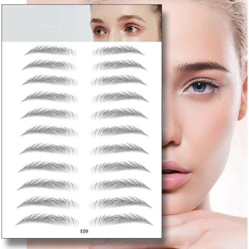 4D Hair-like Eyebrow Tattoo Sticker Magic False Eyebrows Waterproof Lasting Makeup Water-based Eye Brow Stickers Cosmetics