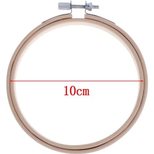 10cm Bamboo Frame Embroidery Hoop Ring DIY Cross Stitch Machine Round Loop Hand Household Sewing Tools