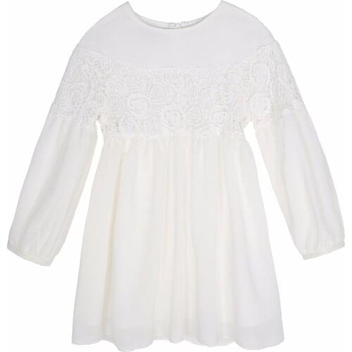 W.L.MONSOON Girls Lace Dress Long Sleeve 2017 Brand Autumn Kids Dresses for Girls Clothing Children Dress Princess Robe Fille