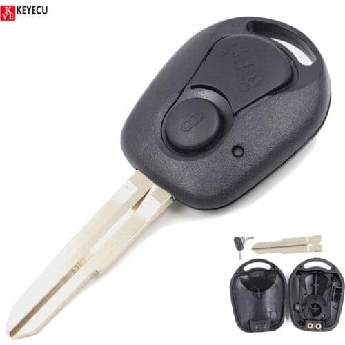 Keyecu NEW Replacement Remote Key Case for SSANGYONG Actyon Kyron Rexton Shell Cover Fob 2 Button Uncut