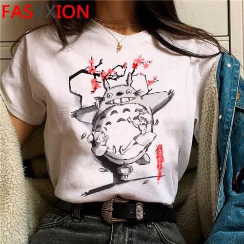 Totoro Studio Ghibli clothes summer top women japanese grunge couple clothes tshirt streetwear graphic tees women