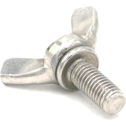 1 piece 304 Stainless steel Metic M5*12mm 0.8mm Pitch Wing Bolt Butterfly Bolt Screws Fasteners