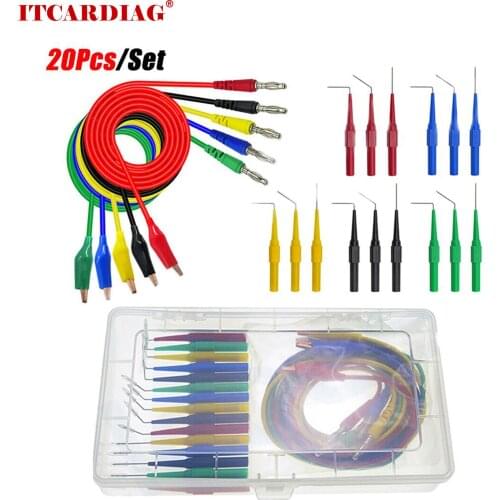 20pcs/set 2019 New 30V /1A SG Test Tool Aid 23500 Back Probe Kit Identified Probe for Automotive