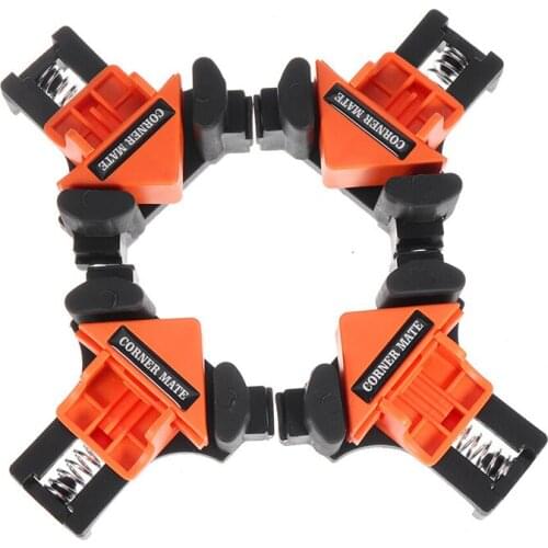 4 pcs 90 Degree Right Angle Clamp Fixing Clips ABS Picture Frame Corner Clamp Woodworking Hand Tool Angle Clamps Pipe Clamp