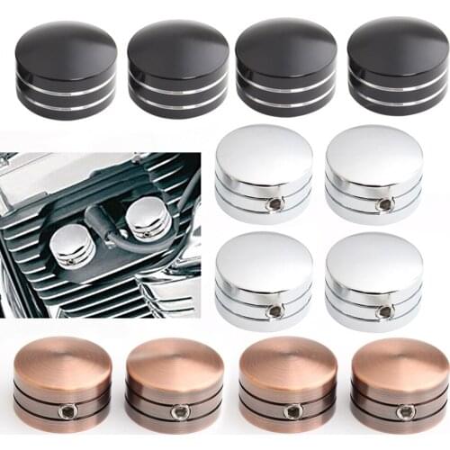 Motorcycle Aluminum Spark Plug Head Bolt Cap Cover 4PCS For Harley Twin Cam Touring Glide Sportster XL 883 1200 48 Models