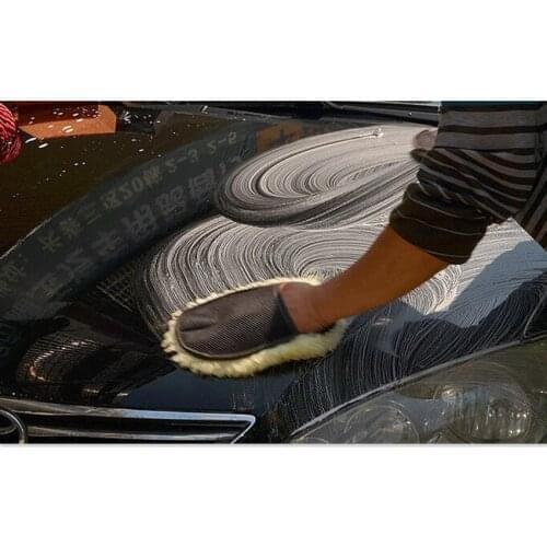 Car Detailing Tools Cleaning Wool Soft Gloves For mazda 6 gh hyundai accent haval f7x rav4 2019 2020 ford mondeo 4