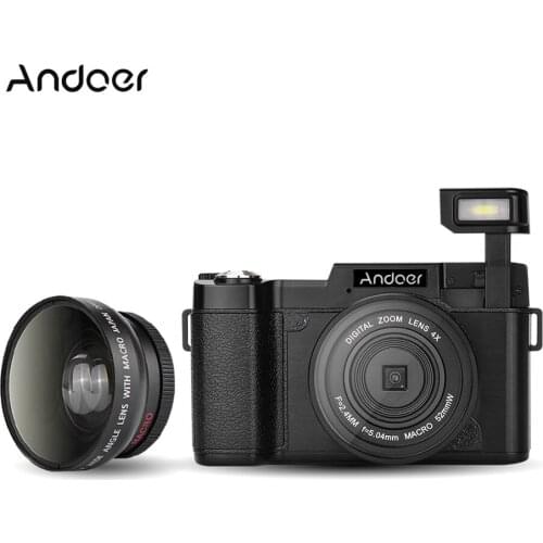 Andoer CDR2 1080P 15fps Full HD 24MP Digital Camera 3.0" Rotatable LCD Screen Anti-shake 4X Digital Zoom