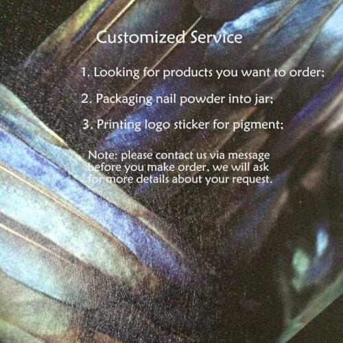 Nail Art Customized Service: Look for Products/ Packaging of Powder/ Print Logo Sticker for Pigment etc