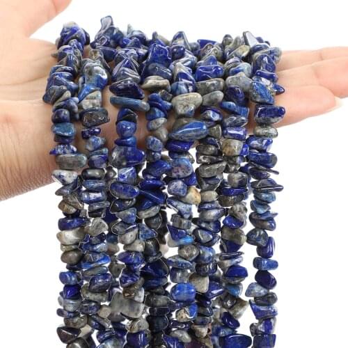 Irregular Freeform Natural Lapis lazuli Irregular Freeform Chip Gravel Beads Supplies For Jewelry Making DIY Bracelets 3-5-8mm