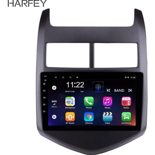 Harfey 8core 2Din Car GPS Multimedia Player Android 10.0 For 2010 2011 2012 2013 Chevy Chevrolet AVEO 9 Inch Head Unit USB Radio