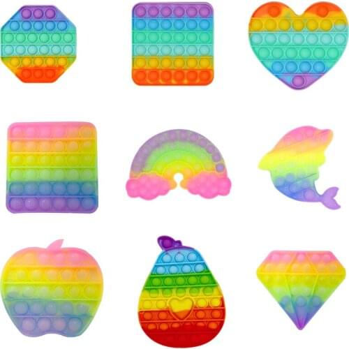 Funny Fidget Toys Push Bubble Stress Relief Anti-stress Stress Reliever Toys For Adult Children Relieve Autism Squeeze Toys