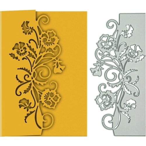 Paper Art Work Scrapbooking Card Edge Metal Cutting Dies Flower Floral Pattern Cutter Mold DIY Invitation Card Clipart