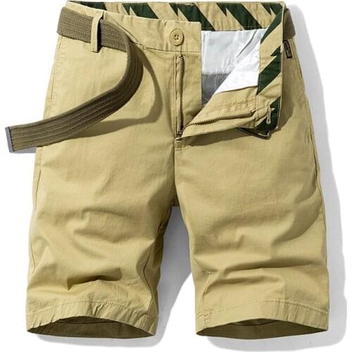 Pure Cotton Summer Mens Cargo Shorts Boys Casual Pocket Streetwear Plus Size Male Long Bermuda Z134