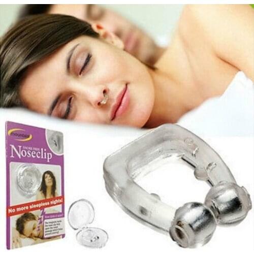 Mini Anti Snoring Snore Stoper Device Magnetic Anti Snore Stop Snoring Silicone Nose Clip Sleep Noise Guard Sleeping