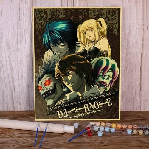 Landscape Classic Anime Series Death Note DIY Painting By Numbers Kit Acrylic Paints 50*70 Paiting By Numbers Handiwork