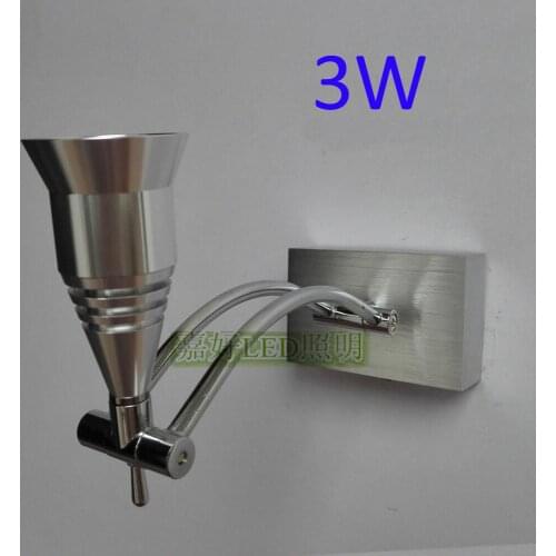 3W AC85-265V Wall Led Lamp Indoor For Living Room Bedside Reading Decroration Aluminum Material