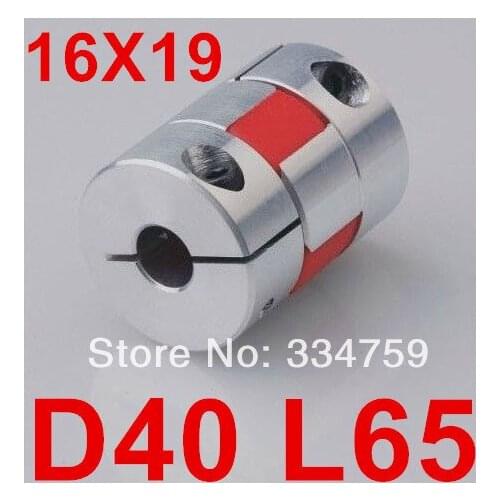 NEW 16mmx19mm Jaw Shaft Coupling Spider Flexible Coupling CNC part D40 L65