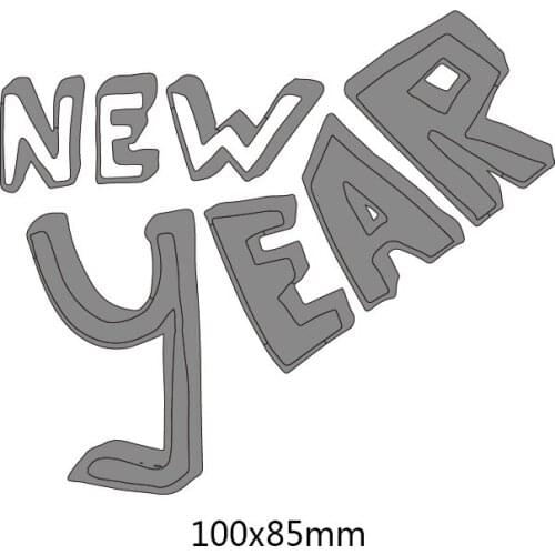 New year Letters Metal Die Cuts Cutting Dies For DIY Scrapbooking Embossing Decorative Crafts Photo Album Paper Cards