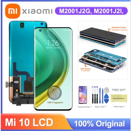 6.67'' Original Screen For Xiaomi Mi 10 Mi10 Lcd Display Touch Screen Digitizer Assembly Parts For Xiaomi Mi 10 Pro 5G LCD