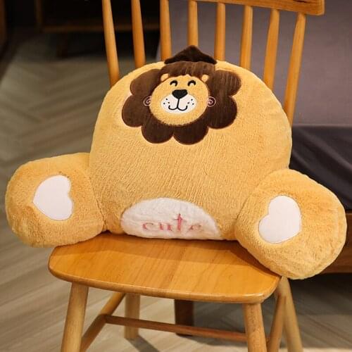 New ARRIVAL cartoon animal office waist figure plush pillow car back pillow sofa back chair waist cushion custom