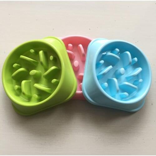 Pet Dog Slow Eating Training Bowl for Puppy Kitten Plastic Food Feeding Bowl Pet Avoid Choke Feeder Pet Dog Training Bowl