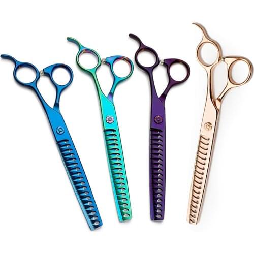 Pet Scissors Professional Colorful JP440c 7 inch Pet Dog Thinning Animal Grooming Scissors Thinning Shears For Dogs And Cats