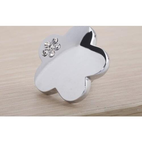 K9 Crystal Glass Chorme Star Handle Knob Cabinet Door New (Diameter.:35mm)