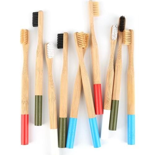 Drop Ship Natural Bamboo Toothbrush Soft Bristle Eco Friendly Travel Tooth Brush Oral Care Wood Handle cepillo de dientes