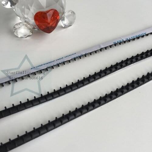 4MM/W 50PCS Black Rubber Tooth For Hairband Headband DIY Hair Clips Jewelry Accessory Findings