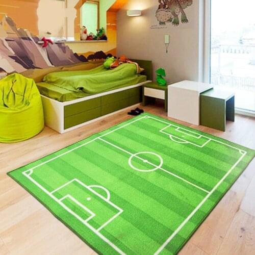 Modern Carpet 3d Football Area Rugs Childrens Pad Rug Memory Foam Carpet Boys Kids Play Crawl Mat For Home Living Room